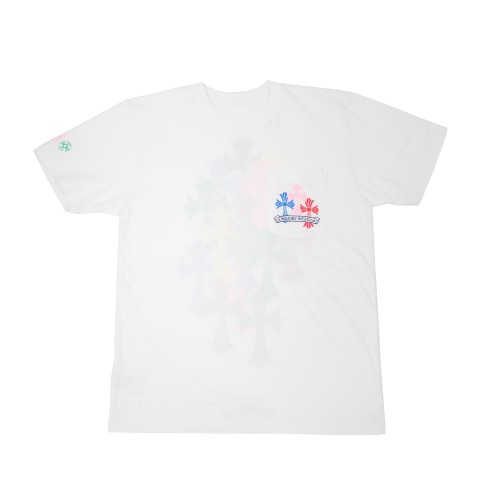 Оригинальный шмот Chrome Hearts Multi Color Cross Cemetery T-shirt White