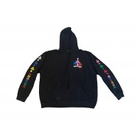 Chrome Hearts Multi Color Cross Hoodie Black