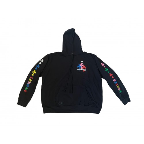 Оригинальный шмот Chrome Hearts Multi Color Cross Hoodie Black