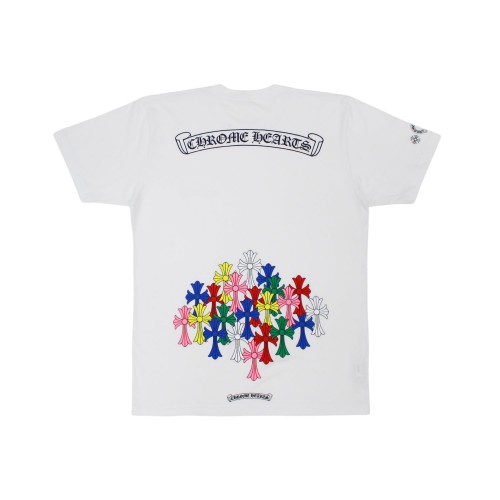 Оригинальный шмот Chrome Hearts Multi Color Cross T-shirt White