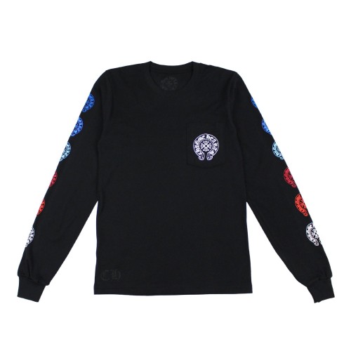 Оригинальный шмот Chrome Hearts Multi Color Horse Shoe L/S T-shirt Black