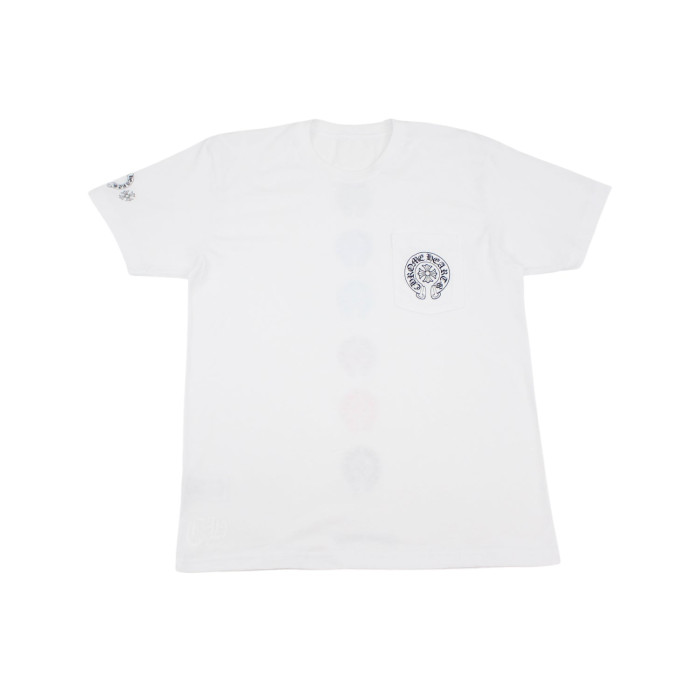 Оригинальный шмот Chrome Hearts Multi Color Horse Shoe T-shirt White Оригинальный шмот Chrome Hearts Multi Color Horse Shoe T-shirt White