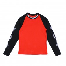 Chrome Hearts Neck Logo Baseball Shirt Red/Black