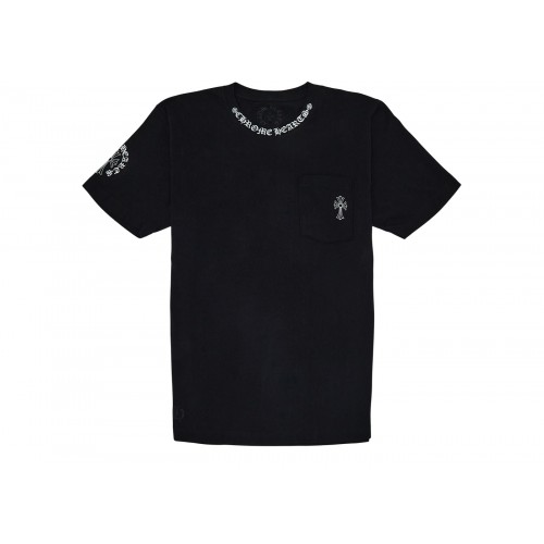 Оригинальный шмот Chrome Hearts Neck Logo T-Shirt Black