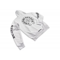 Chrome Hearts Plus Cross All Over Print Zip Up Hoodie White