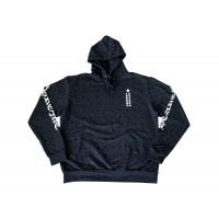 Chrome Hearts Plus Cross Allover Print With Horseshoe Logo Hoodie Black