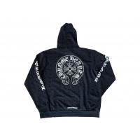 Chrome Hearts Plus Cross Allover Print With Horseshoe Logo Hoodie Black