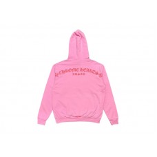 Chrome Hearts Red Logo Hoodie Pink