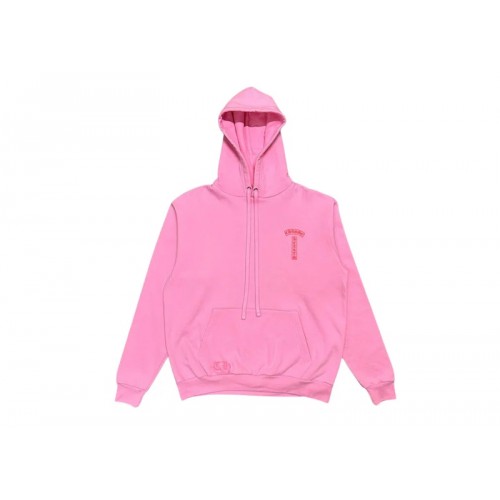 Chrome Hearts Red Logo Hoodie Pink