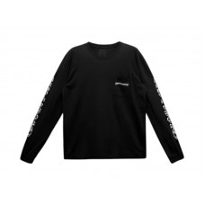 Chrome Hearts Scroll Logo L/S Pocket T-shirt Black