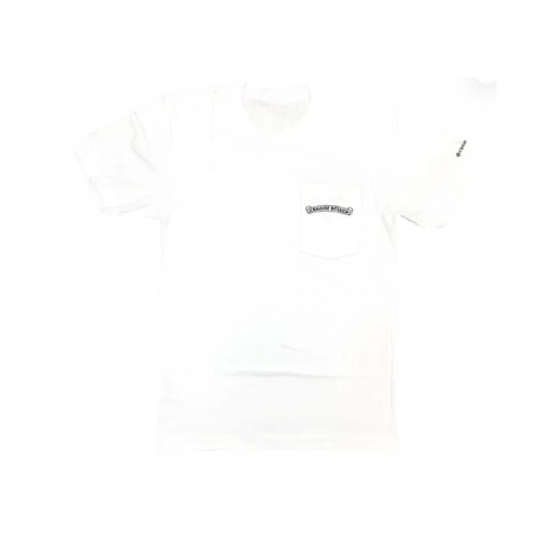 Chrome Hearts Scroll Logo Pocket T-shirt White