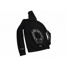 Chrome Hearts Silver Glitter Hoodie Black