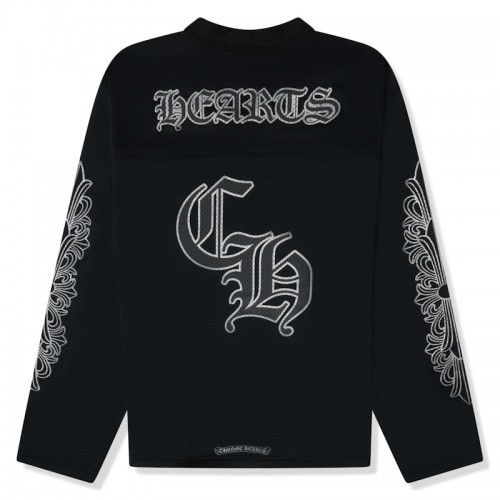 Chrome Hearts Stadium Mesh Long sleeve Jersey BlackGray