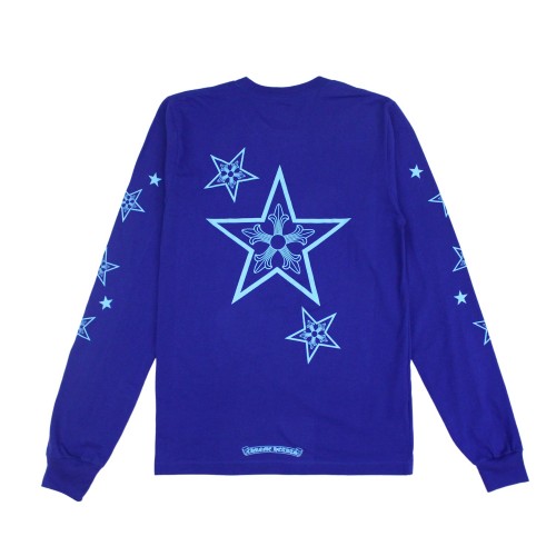Оригинальный шмот Chrome Hearts Star L/S T-shirt Blue