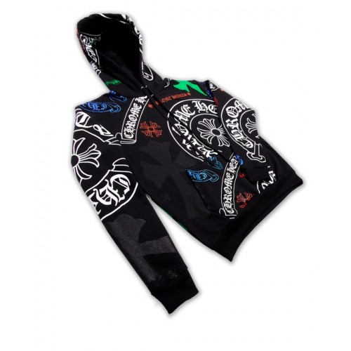Оригинальный шмот Chrome Hearts Stencil Hoodie Black