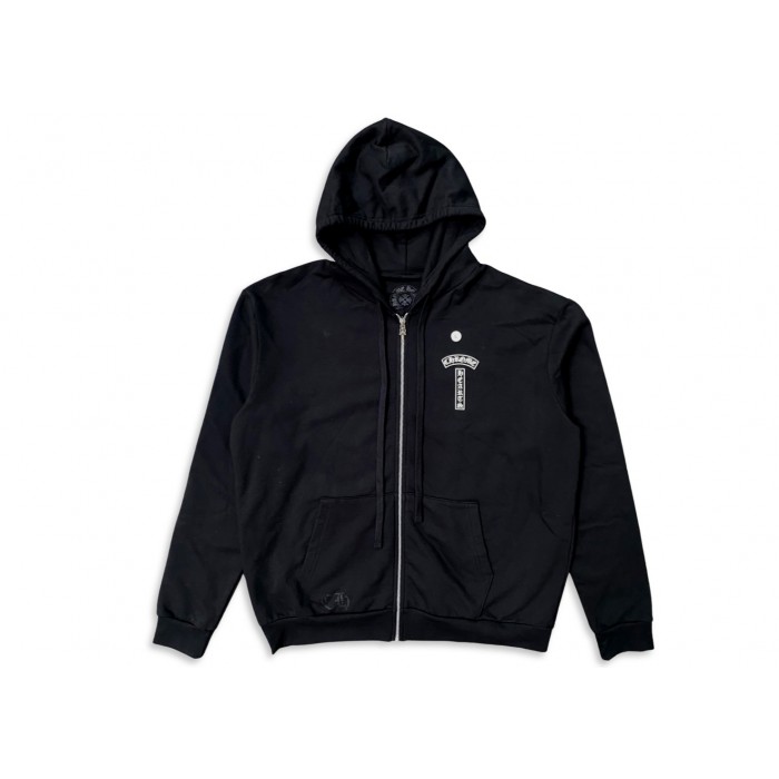 パーカー・フーディ Chrome Hearts T Logo FU Shoulder Zip Up Hoodie Купить оригинальную Chrome Hearts T Logo FU Shoulder Zip Up