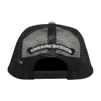 Chrome Hearts Triple Cross Trucker Hat Black/White