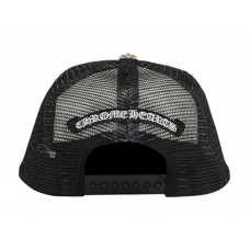 Chrome Hearts Triple Cross Trucker Hat Black/White