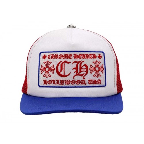 Chrome Hearts Trucker Hat Blue/Red/White