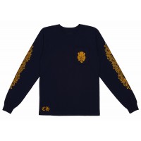 Chrome Hearts V89 Dagger L/S T-shirt Navy/Yellow
