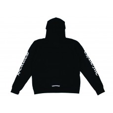 Chrome Hearts Vertical Logo FU Hood Hoodie Black/White