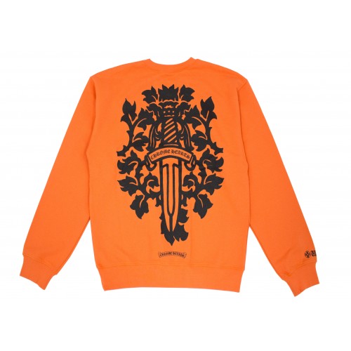 Оригинальный шмот Chrome Hearts Vine Dagger Crewneck Sweatshirt Orange/Black