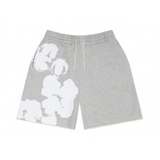 Denim Tears Big Cotton Wreath Sweat Shorts Grey