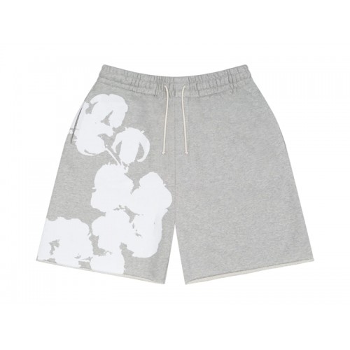Denim Tears Big Cotton Wreath Sweat Shorts Grey Denim Tears Big Cotton Wreath Sweat Shorts Grey