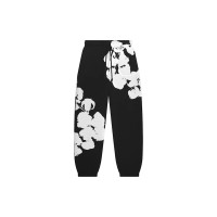 Denim Tears Big Cotton Wreath Sweatpants Black