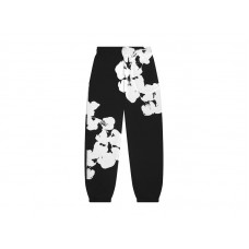 Denim Tears Big Cotton Wreath Sweatpants Black