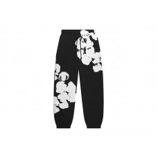 Denim Tears Big Cotton Wreath Sweatpants Black