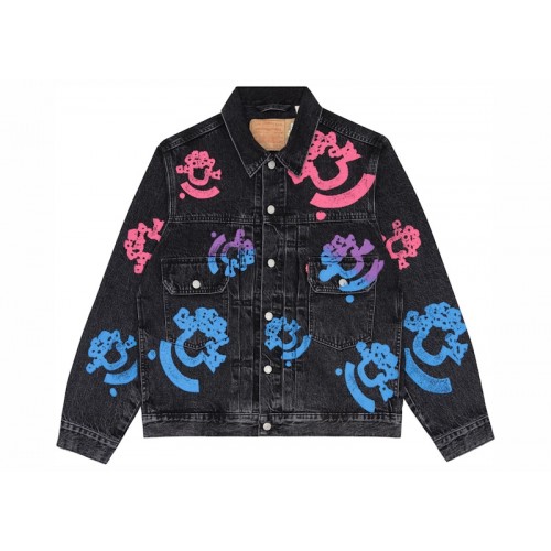 Denim Tears Bstroy Tears Type-2 Denim Trucker Jacket Washed Black