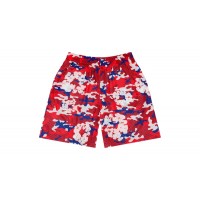 Denim Tears Camo Cotton Wreath Mesh Shorts Red
