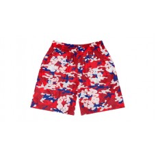 Denim Tears Camo Cotton Wreath Mesh Shorts Red