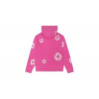 Denim Tears Cashmere Swarovski Cotton Wreath Zip Hoodie Pink