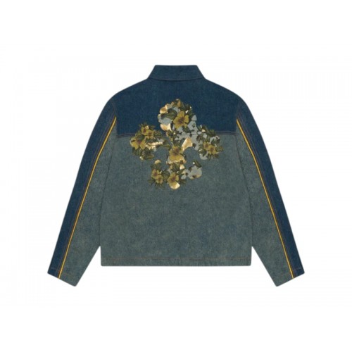 Denim Tears Cotton Fleur De-Lis Denim Track Jacket Multicolor
