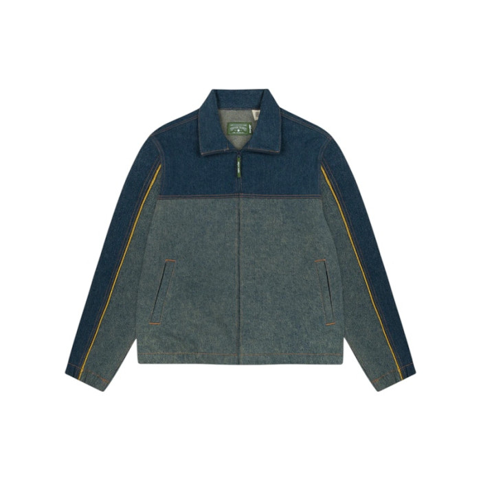 Denim Tears Cotton Fleur De-Lis Denim Track Jacket Multicolor