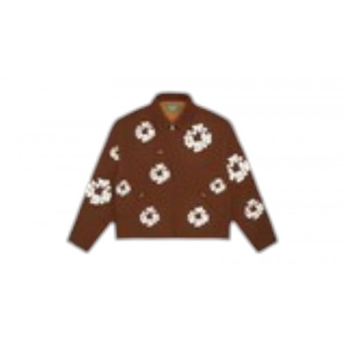 Denim Tears Cotton Wreath Canvas Work Jacket Brown