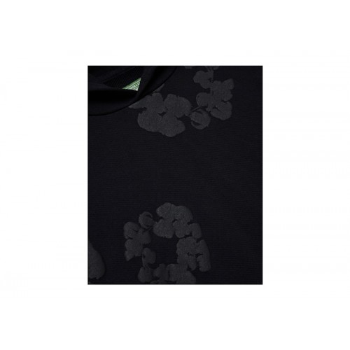 Denim Tears Cotton Wreath Hoodie Black Monochrome
