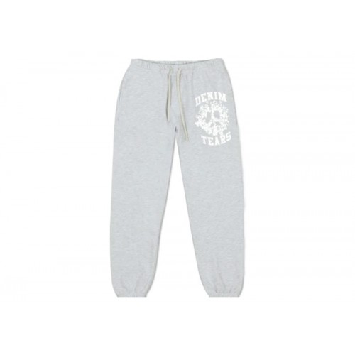 Denim Tears Cotton Wreath Peace University Sweatpant Heather Grey