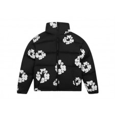 Denim Tears Cotton Wreath Puffer Jacket Black