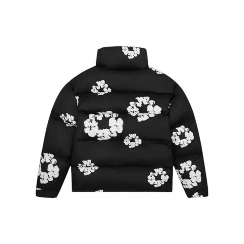 Denim Tears Cotton Wreath Puffer Jacket Black