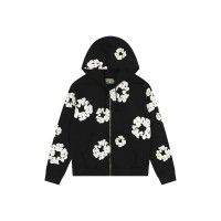Denim Tears Cotton Wreath Zip Hoodie Black