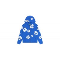 Denim Tears Cotton Wreath Zip Hoodie Blue