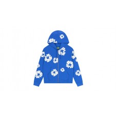 Denim Tears Cotton Wreath Zip Hoodie Blue