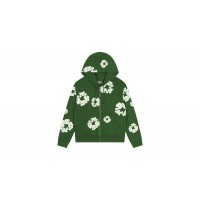 Denim Tears Cotton Wreath Zip Hoodie Green