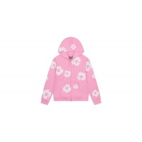 Denim Tears Cotton Wreath Zip Hoodie Pink