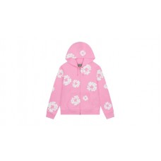 Denim Tears Cotton Wreath Zip Hoodie Pink