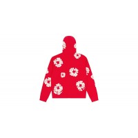 Denim Tears Cotton Wreath Zip Hoodie Red