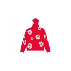 Denim Tears Cotton Wreath Zip Hoodie Red